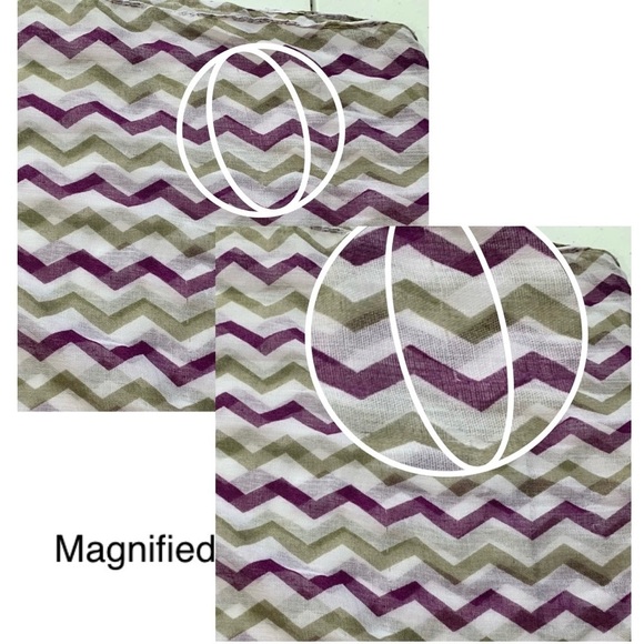 Lavello Purple and Gray Chevron Lightweight Circle Scarf - Picture 8 of 8